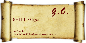 Grill Olga névjegykártya